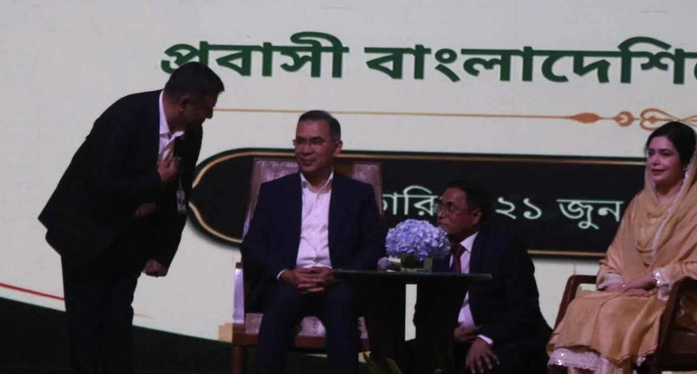 Mahbub Alam at a community event for expatriate Bangladeshis